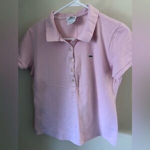 Lacoste Women’s Polo. Size 44.  Light Pink Color.